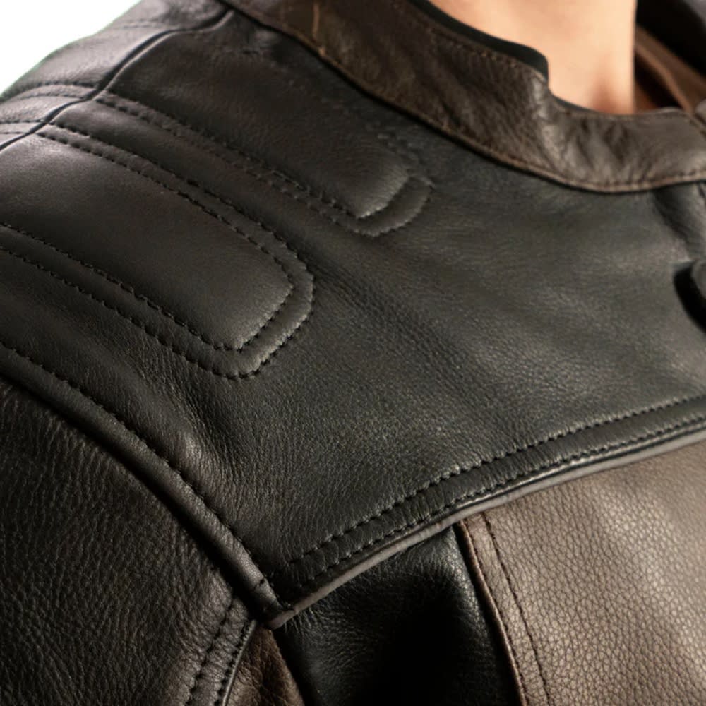 CHAQUETA CUERO COLOSO CAFÉ PARA MOTO | PROTECCIÓN, ESTILO Y RESISTENCIA7