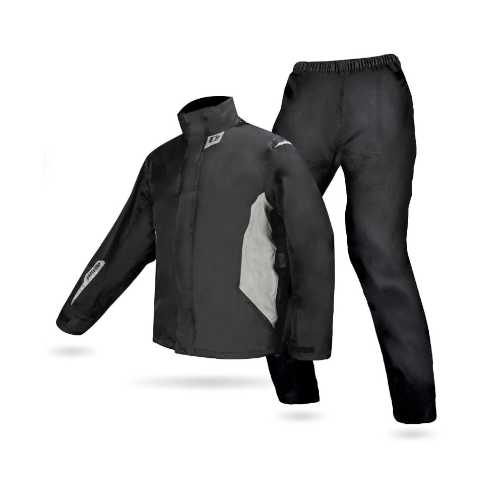 CONJUNTO TRAJE IMPERMEABLE ONES AGAIN SJ08 NEGRO GRIS WATERPROOF1
