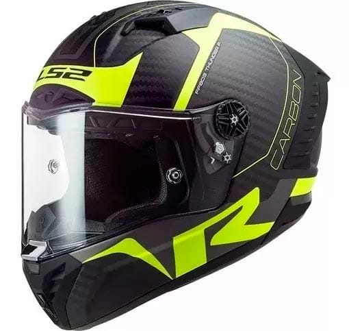CASCO INTEGRAL CARBONO LS2 FF805 THUNDER RACING1 AMARILLO MATE1