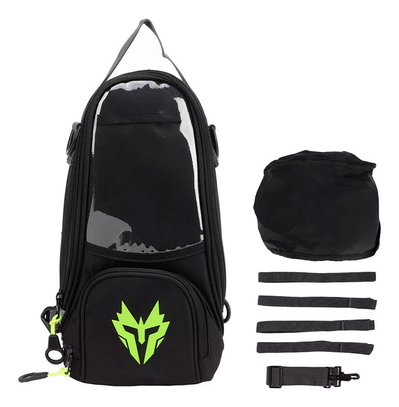 bolso impermeable para estaque de moto negro verde - Negro1