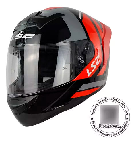 Casco Ls2 Ff352 Evo Down Negro Rojo1