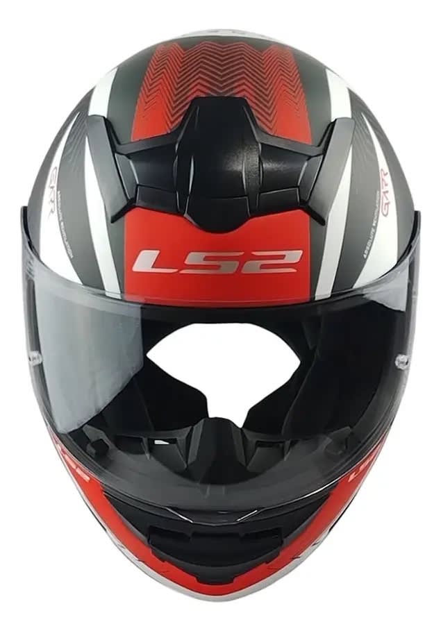 CASCO LS2 FF352 EVO GARR GRIS BLANCO ROJO MATE | CASCO INTEGRAL CERTIFICADO ECE 22.055