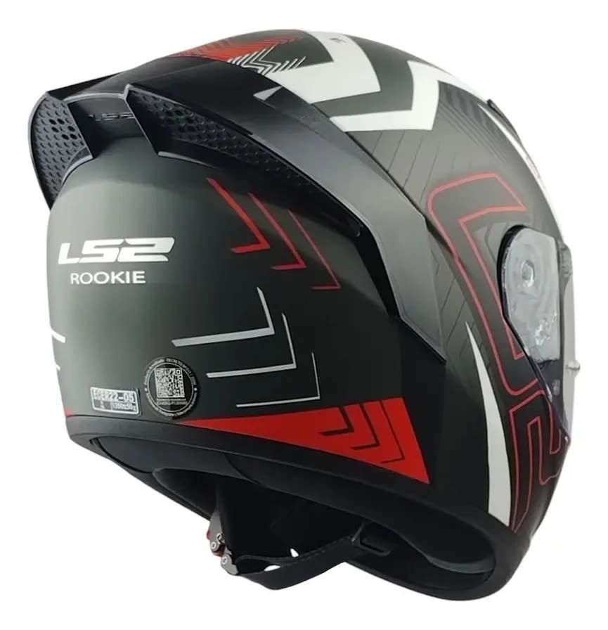 CASCO LS2 FF352 EVO GARR GRIS BLANCO ROJO MATE | CASCO INTEGRAL CERTIFICADO ECE 22.057