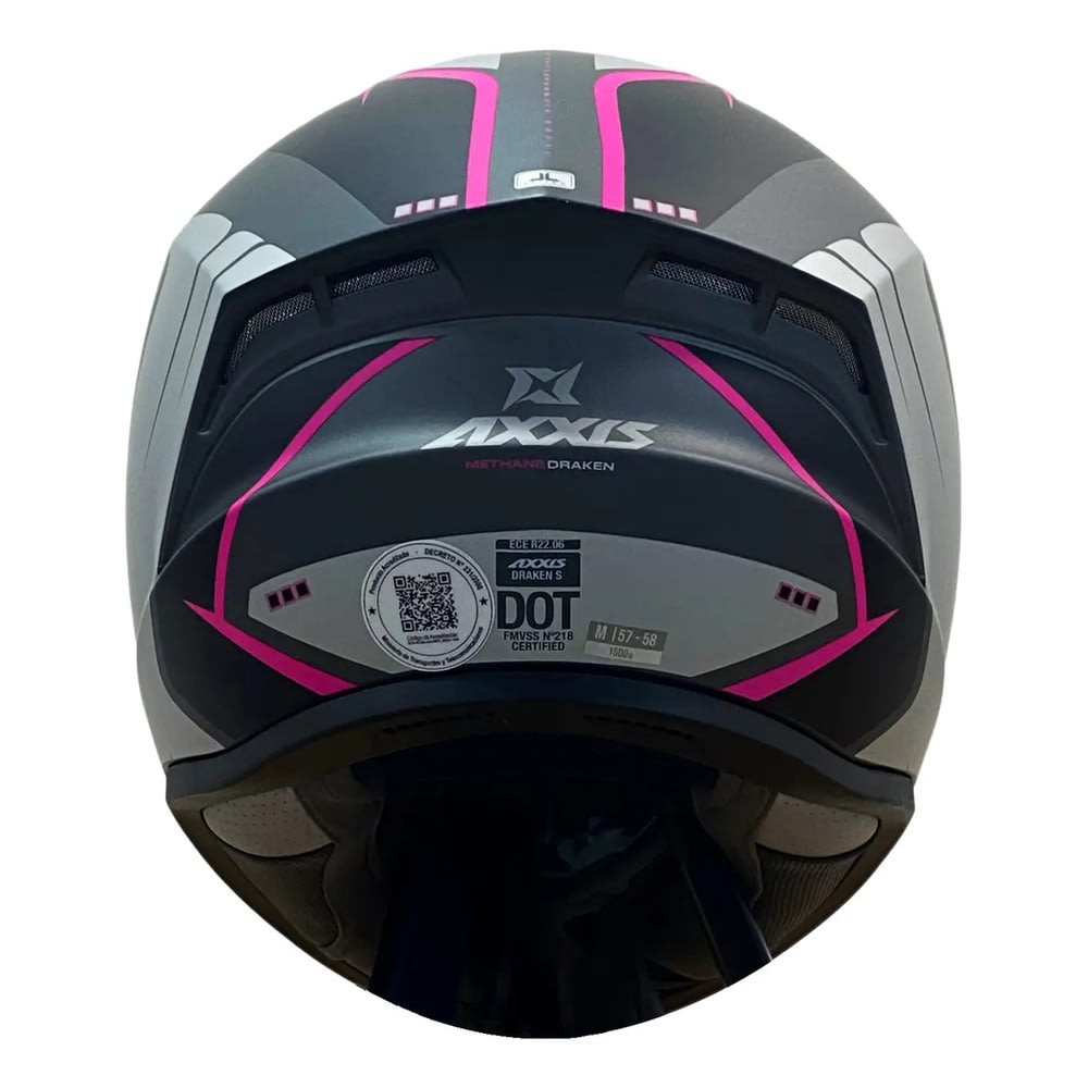 CASCO AXXIS FF112D DRAKEN S METHANE C8 PINK MATE | CASCO INTEGRAL DEPORTIVO CERTIFICADO4