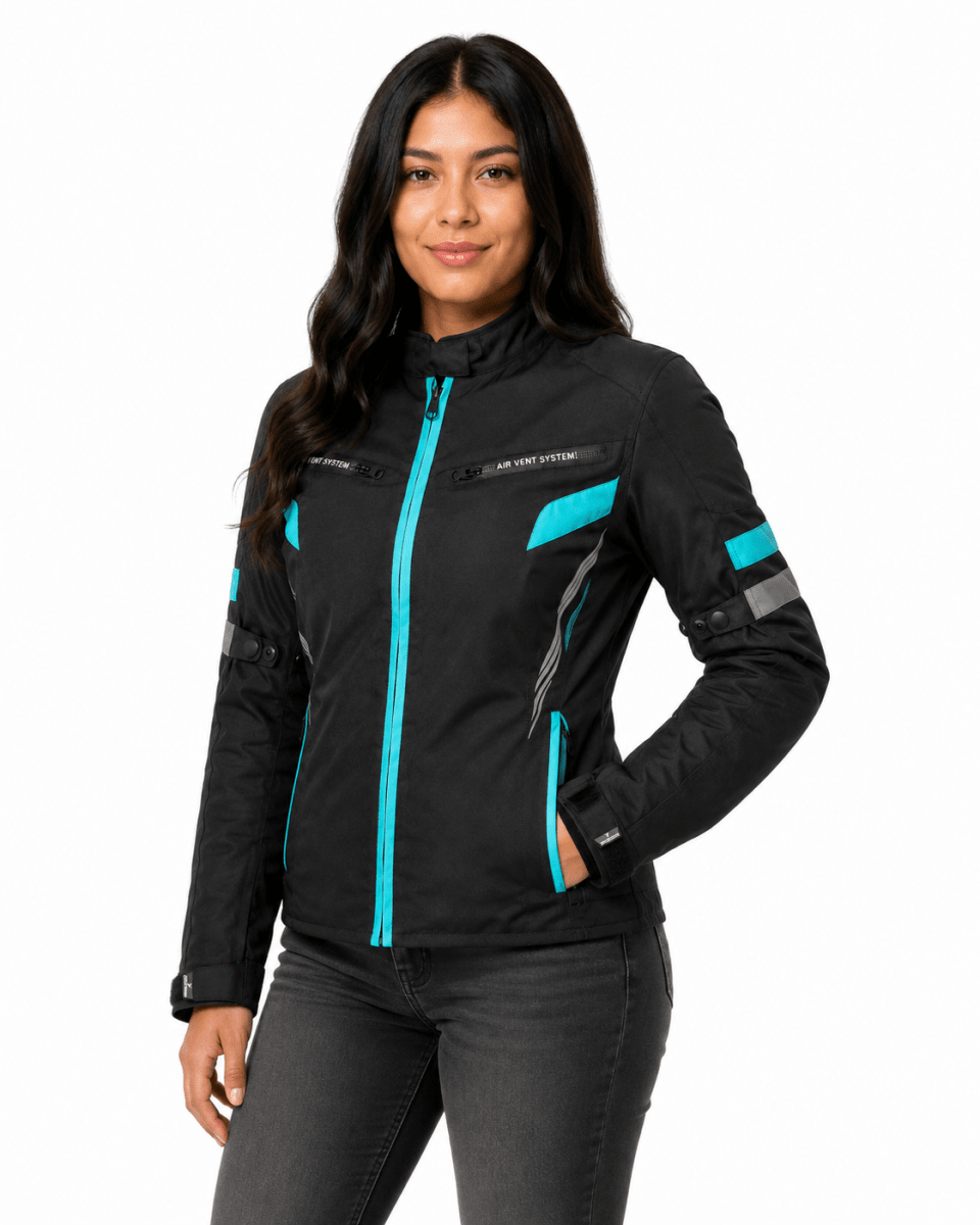 CHAQUETA MOTO MUJER NEGRO CALIPSO | PROTECCIÓN Y ESTILO PARA CADA AVENTURA2