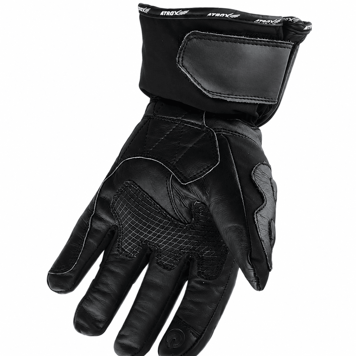 GUANTE ATROX TORINO CUERO Y TEXTIL NEGRO | PROTECCIÓN Y CONFORT PARA CADA RECORRIDO2
