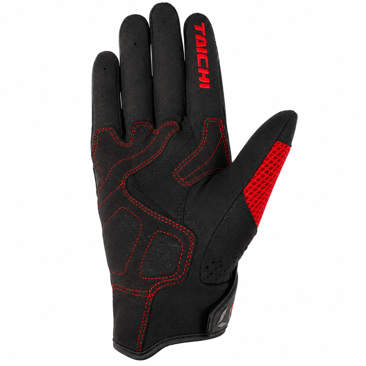 GUANTES PARA MOTO TAICHI CON PROTECCIÓN DE CARBONO NEGRO ROJO | PROTECCIÓN PARA EL VERANO2