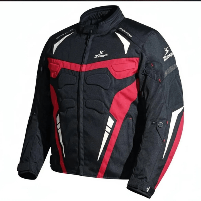 Chaquetas Para Motociclistas Safe Drive, Negra Rojo1