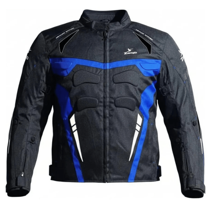Chaquetas Moto Safe Drive negra azul1