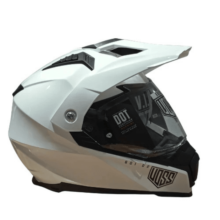 CASCO MOTO MULTIPROPÓSITO VOSS 601-D2 BLANCO CERTIFICADO ECE 22.05 DOT | HOMOLOGADO CHILE2