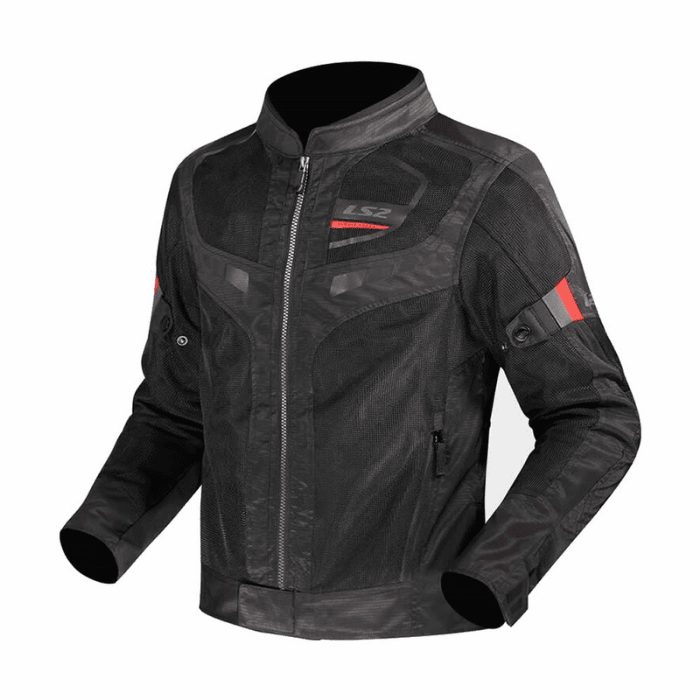 CHAQUETA LS2 GARDA AIR NEGRA ROJA1