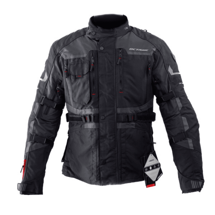 chaqueta tricapa scorpion negro gris1