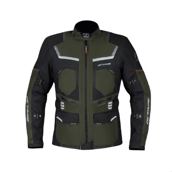 Chaqueta Moto Octane Hurricane verde oscuro1