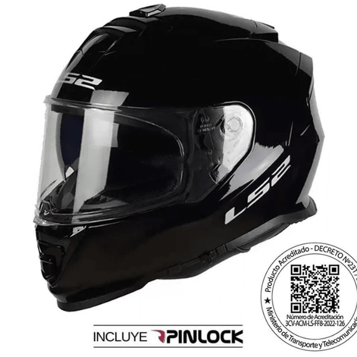 CASCO LS2 FF800 STORM II NEGRO BRILLANTE1