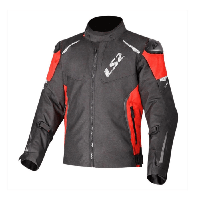 CHAQUETA LS2 ZOOM NEGRA ROJA1