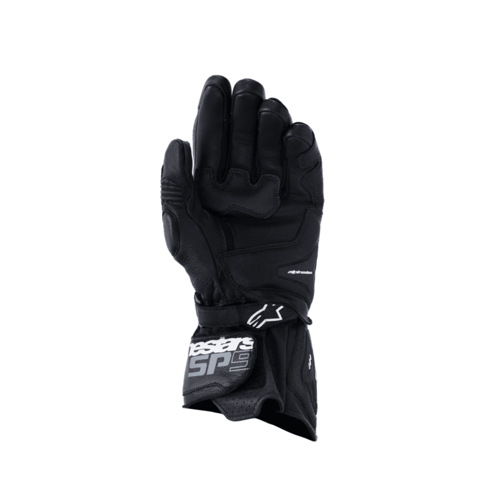 GUANTE PARA MOTO ALPINESTARS SP-9 NEGRO BLANCO CON PROTECCIÓN RACING3