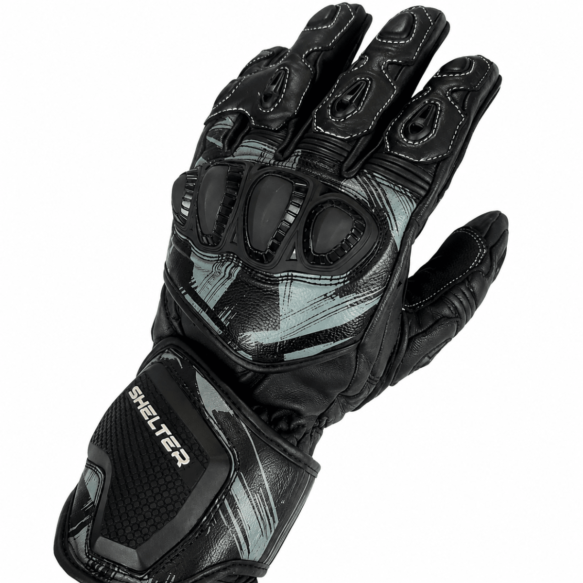 GUANTES MOTO SHELTER CHROME NEGRO | PROTECCIÓN Y ESTILO PARA CADA AVENTURA1
