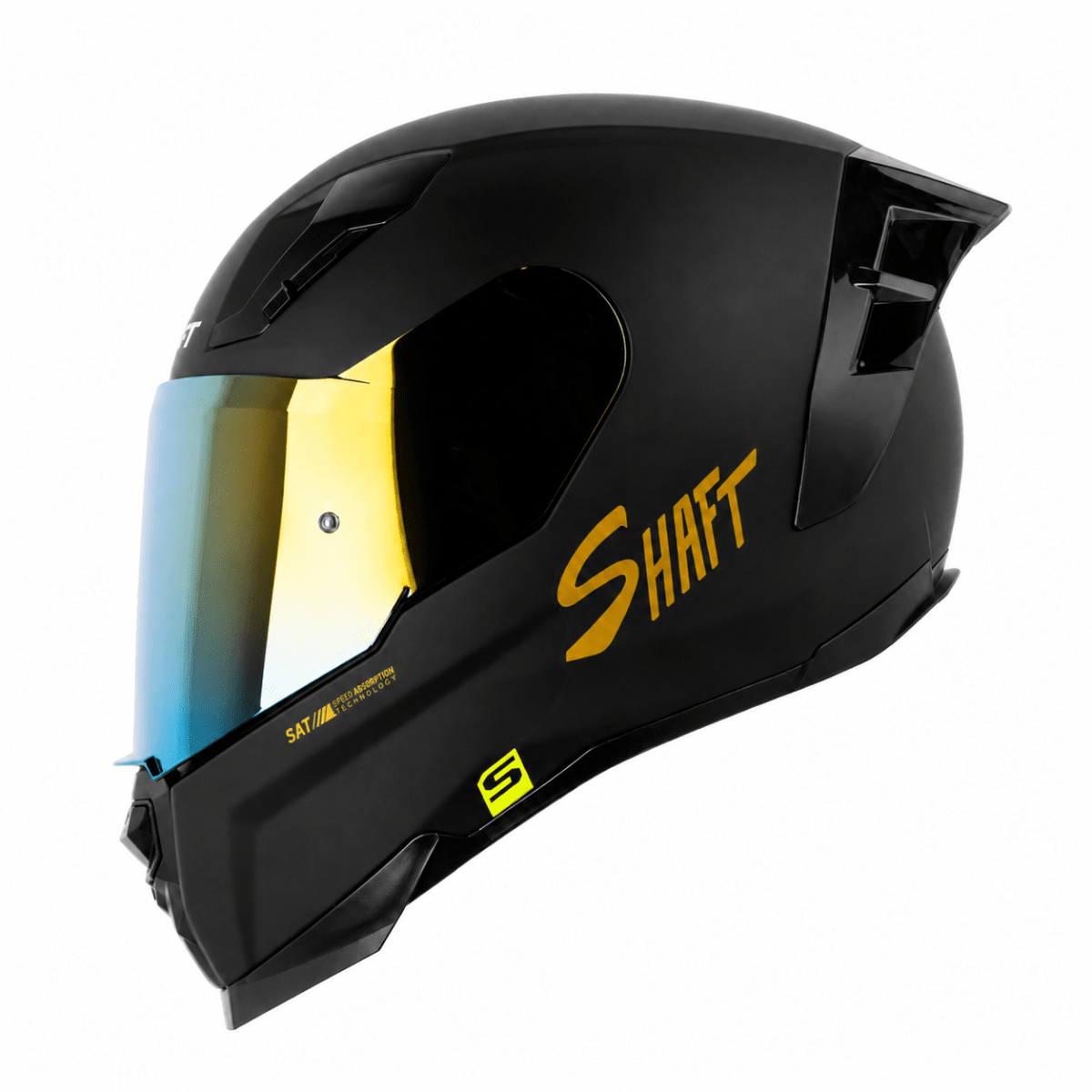 CASCO SHAFT 562R SOLID NEGRO DORADO | ELEGANCIA Y RENDIMIENTO EN CADA KILÓMETRO1