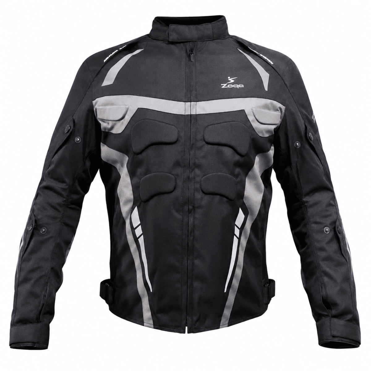 CHAQUETA PARA MOTOCICLISTAS SAFE DRIVE NEGRA GRIS | PARA SUPERAR CUALQUIER DESAFÍO1