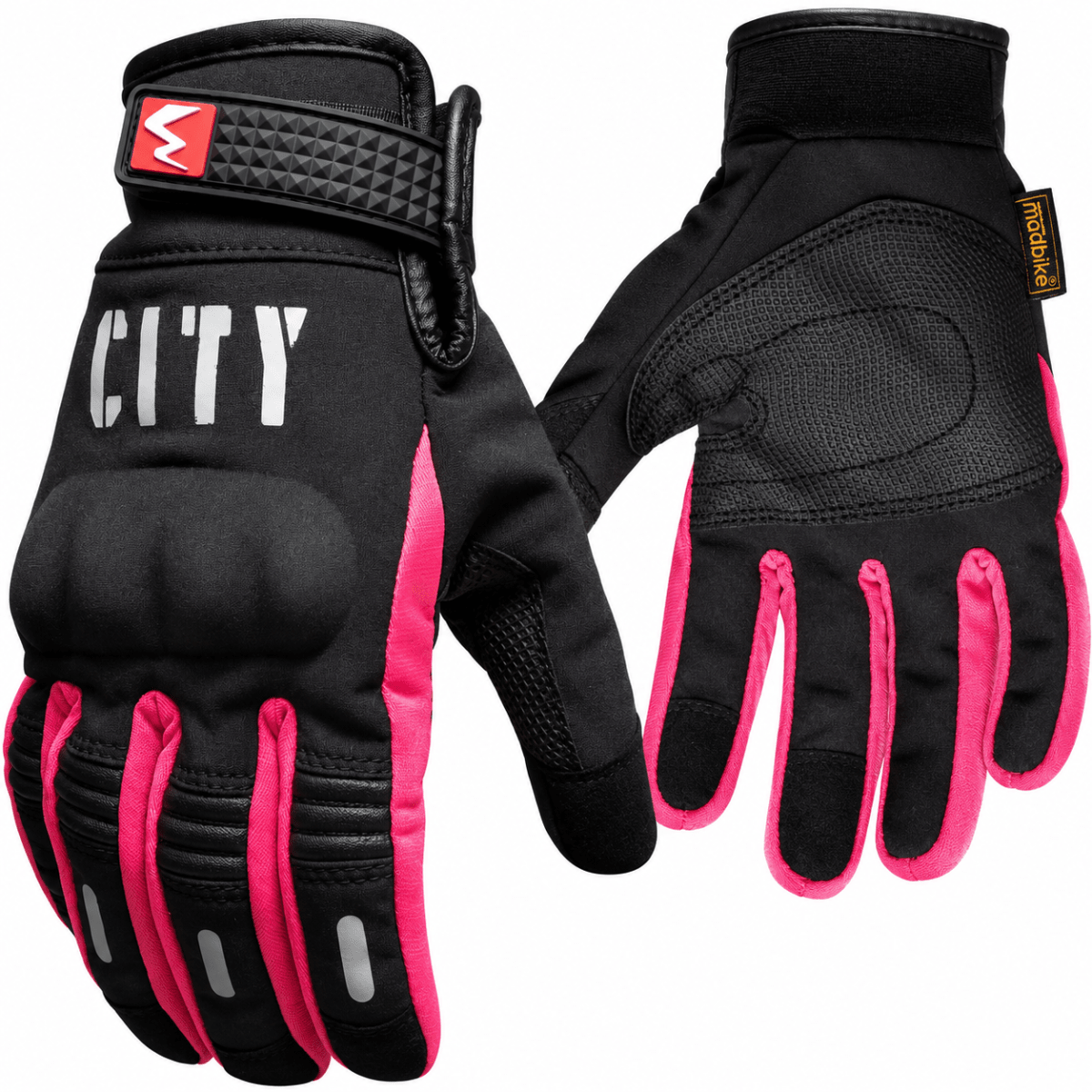 GUANTES MADBIKE CITY TOUCH ROSA PARA MOTO | ESTILO, PROTECCIÓN Y CONTROL1