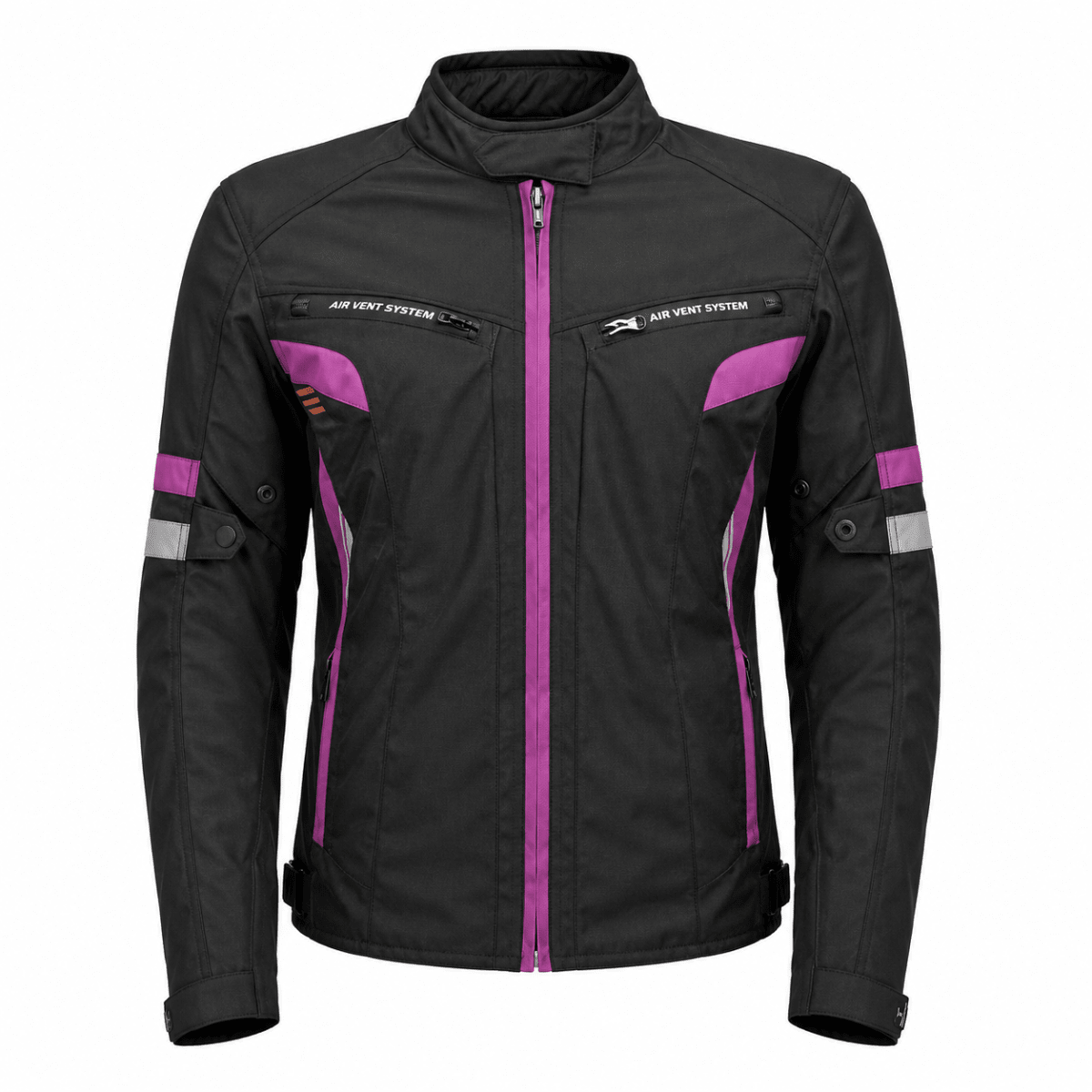 CHAQUETA MOTO MUJER ZOQA NEGRO MORADO | DISEÑADA PARA RODAR CON SEGURIDAD Y ESTILO1