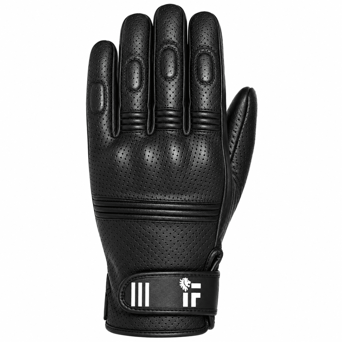 GUANTE DE CUERO HOMBRE NEGRO PERFORADO | ESTILO Y PROTECCIÓN PARA CADA RECORRIDO1