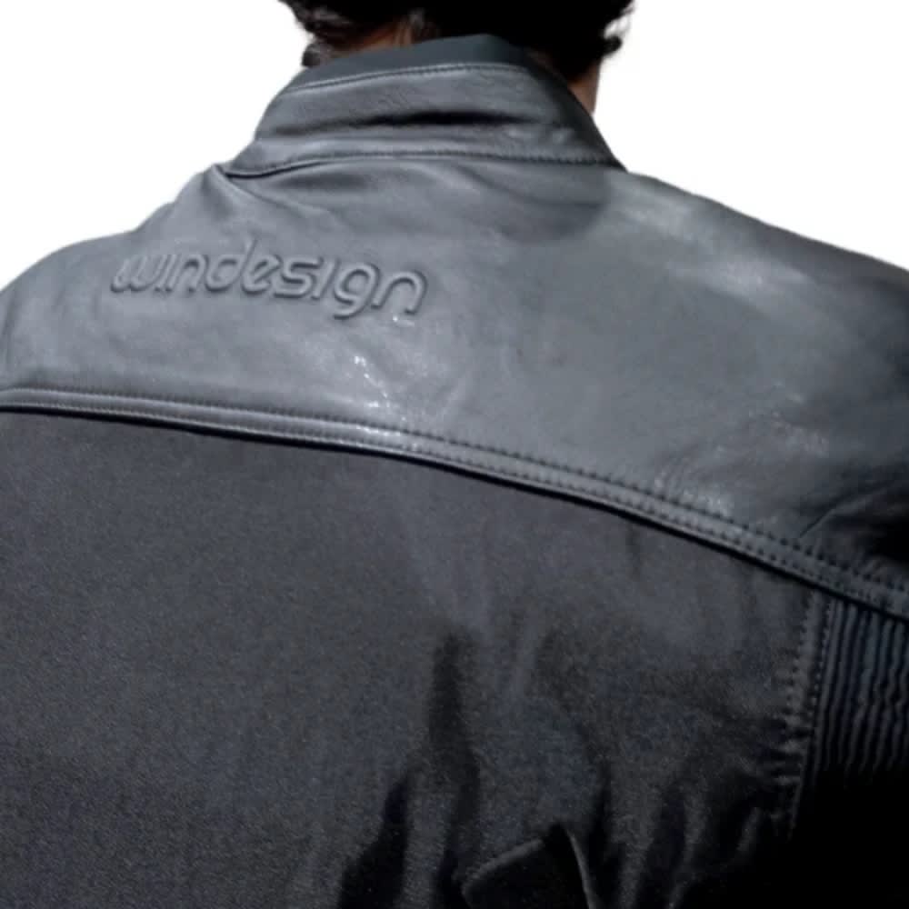 CHAQUETA MIXTA CUERO CORDURA NEGRA PARA MOTO | PROTECCIÓN, ESTILO Y RESISTENCIA5