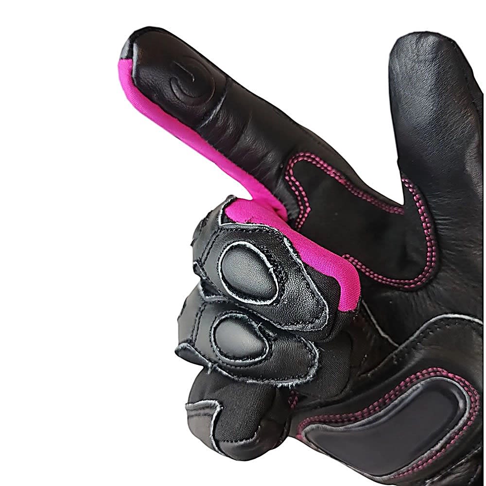 GUANTE ATROX MIG CUERO Y TEXTIL NEGRO ROSA | PROTECCIÓN Y CONFORT EN CADA RUTA4