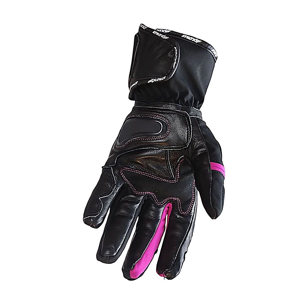 GUANTE ATROX MIG CUERO Y TEXTIL NEGRO ROSA | PROTECCIÓN Y CONFORT EN CADA RUTA5