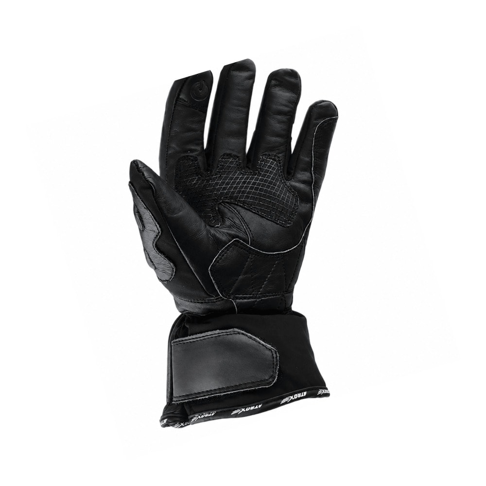 GUANTE ATROX TORINO CUERO Y TEXTIL NEGRO2