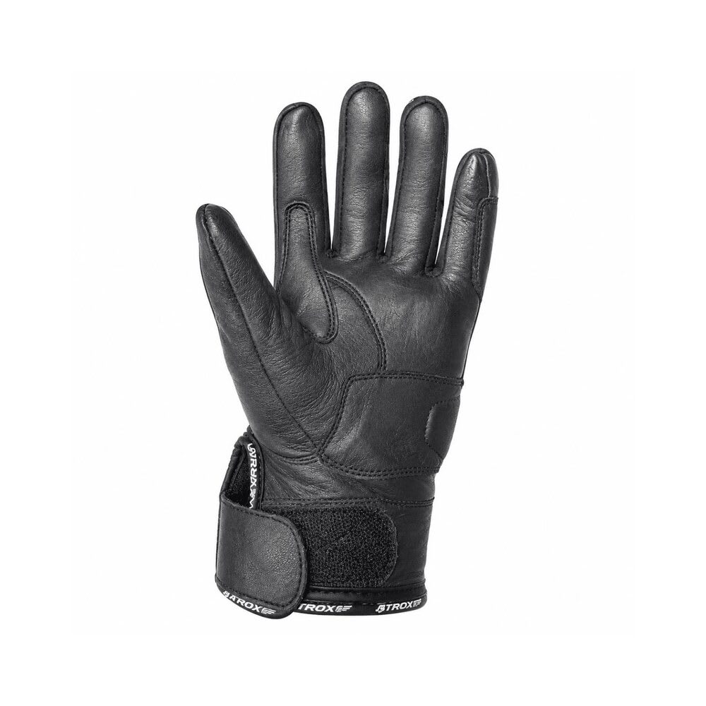 GUANTE PARA MOTO DE CUERO LISO CAFÉ NEGRO2