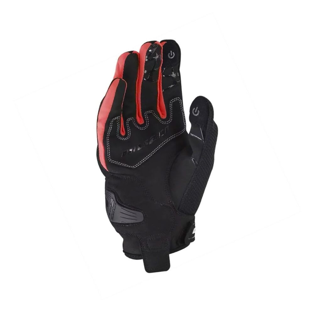 GUANTE PARA MOTO LS2 DART II NEGRO ROJO HOMBRE2