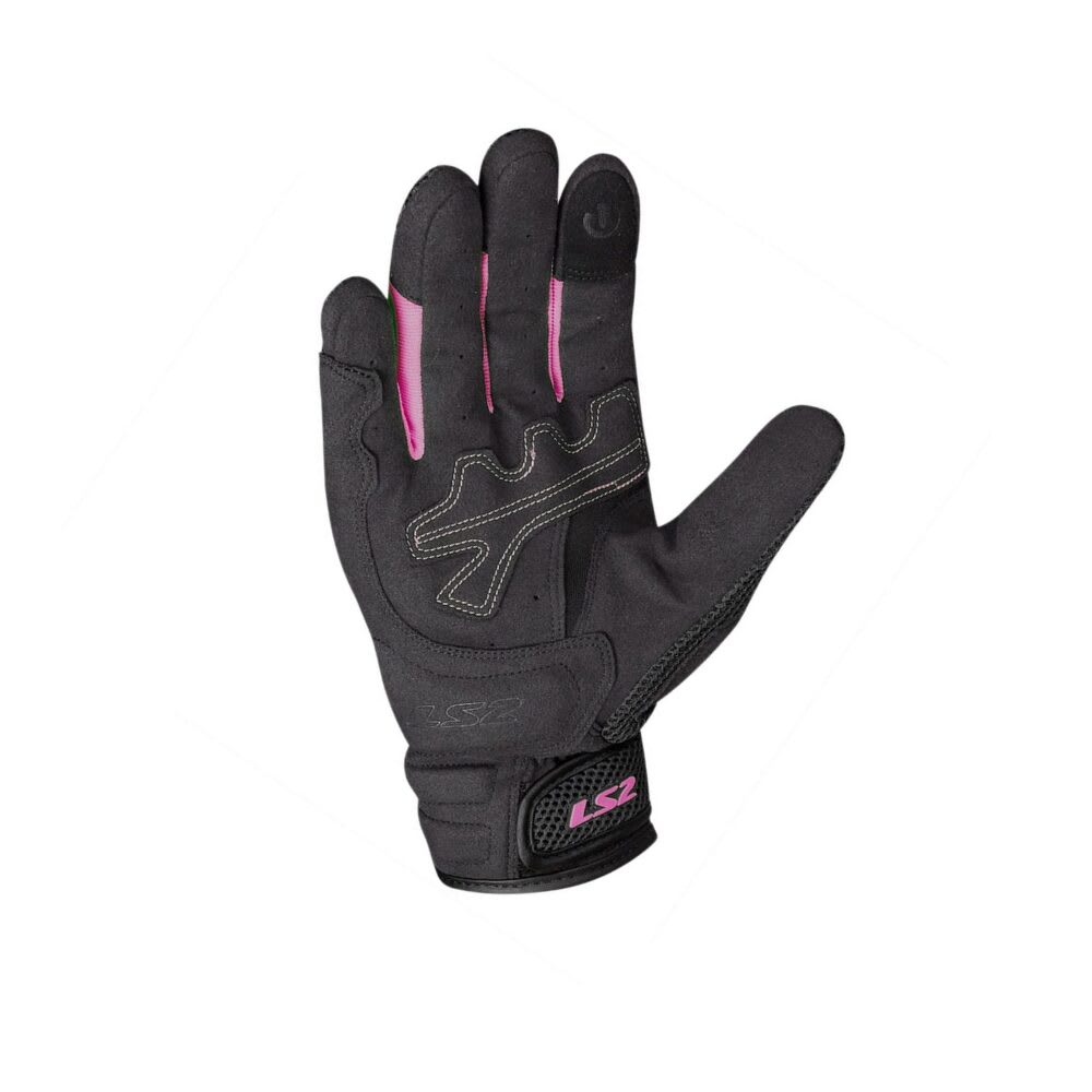 GUANTE PARA MOTO LS2 KUBRA NEGRO MORADO MUJER2