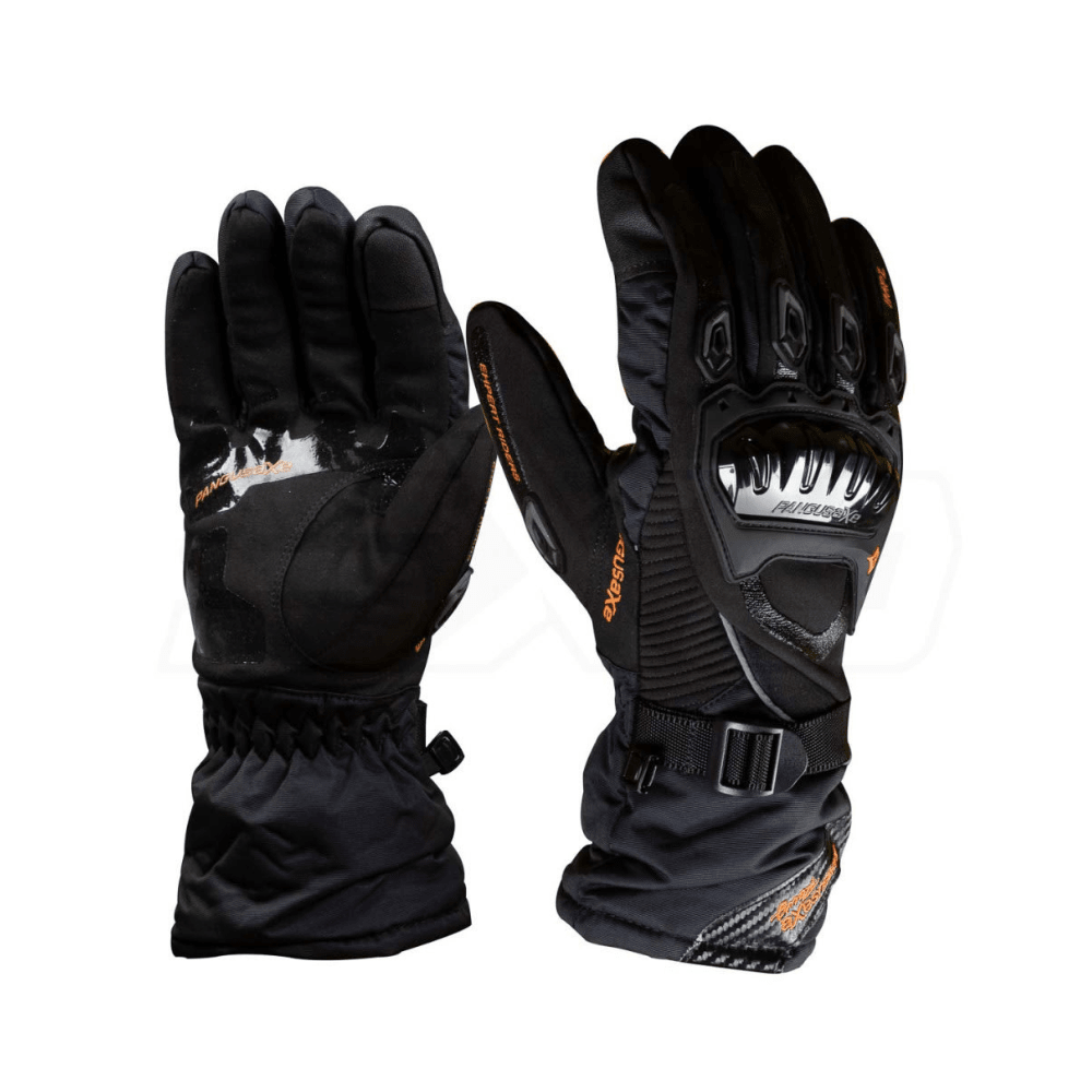 GUANTES PARA MOTO AXE WP02 NEGROS LARGOS DE INVIERNO RESISTENTES AL AGUA1