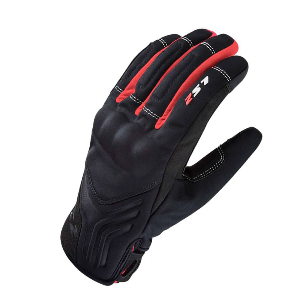 GUANTE LS2 JET II NEGRO ROJO HOMBRE1