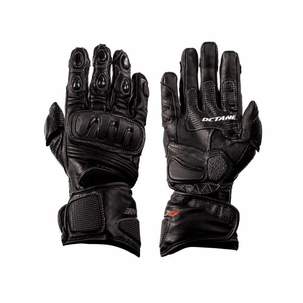 GUANTES PARA MOTO OCTANE OCT 206 DE CUERO LARGO1