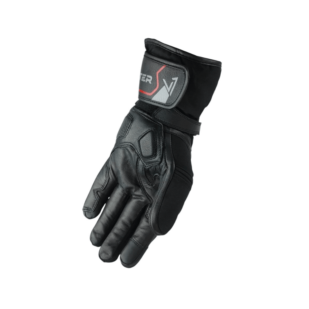 GUANTES MOTO IMPERMEABLES SHELTER BELIZE WP NEGRO ROJO WATERPROOF3