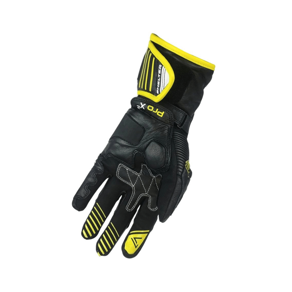 GUANTE PARA MOTO SHELTER GRAVITY NEGRO GRIS AMARILLO CON PROTECCIÓN Y CONTROL3