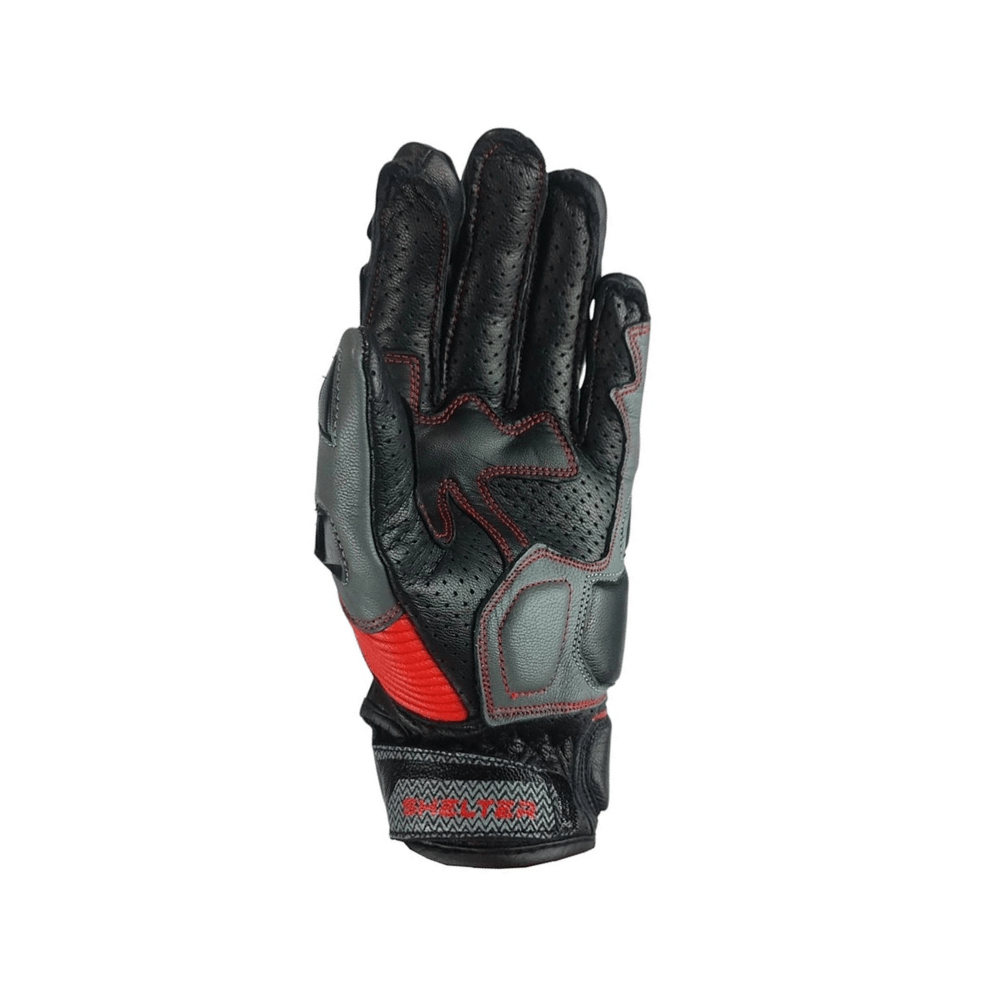 GUANTES PARA MOTO SHELTER MATRIX NEGRO GRIS PROTECCIÓN Y VENTILACIÓN3