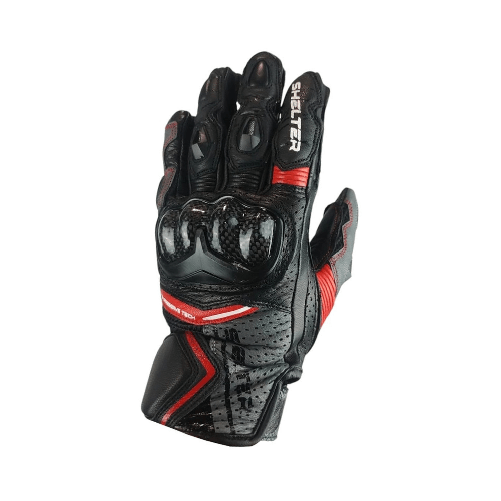 GUANTES PARA MOTO SHELTER MATRIX NEGRO GRIS PROTECCIÓN Y VENTILACIÓN2