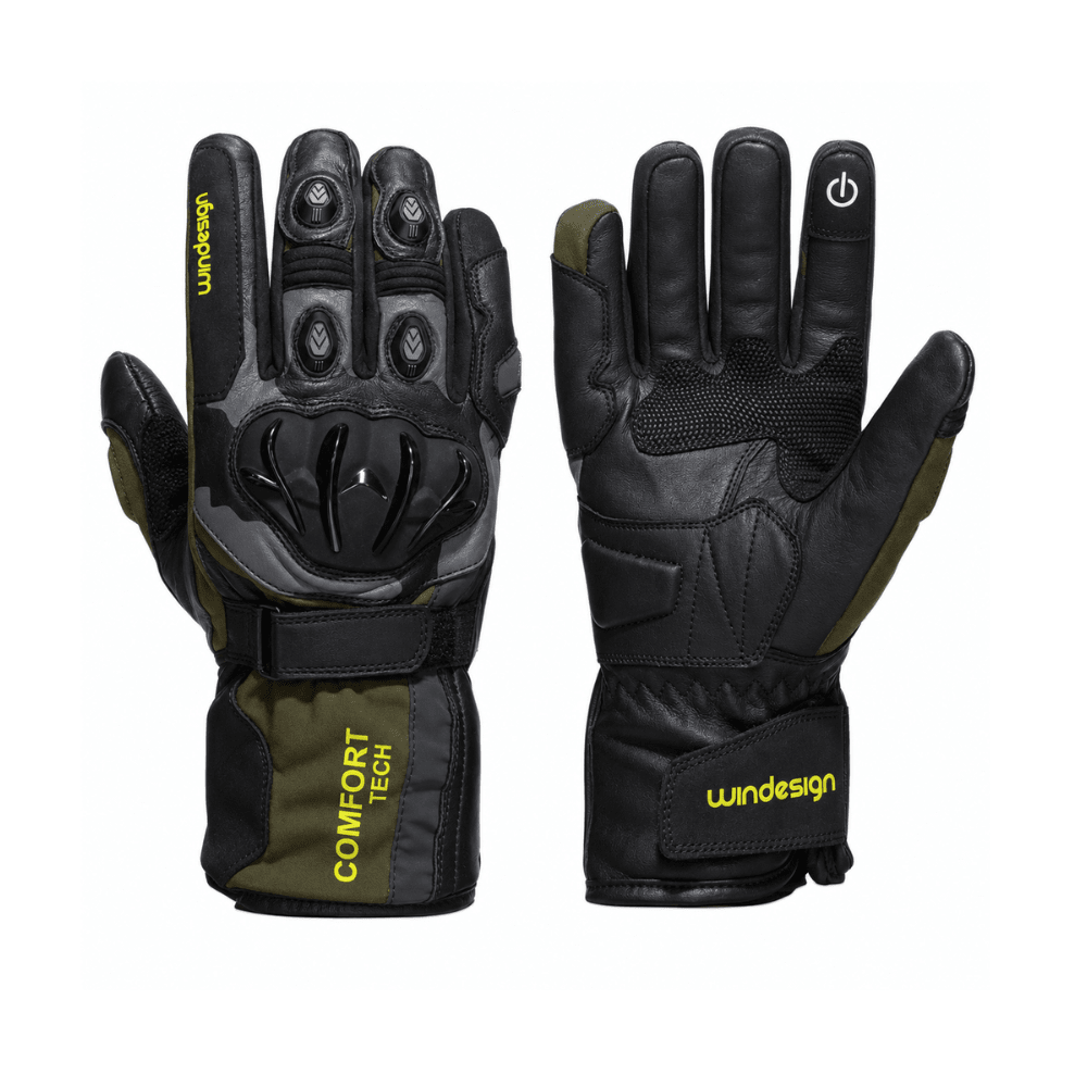 GUANTES PARA MOTO DE INVIERNO OLIVE1