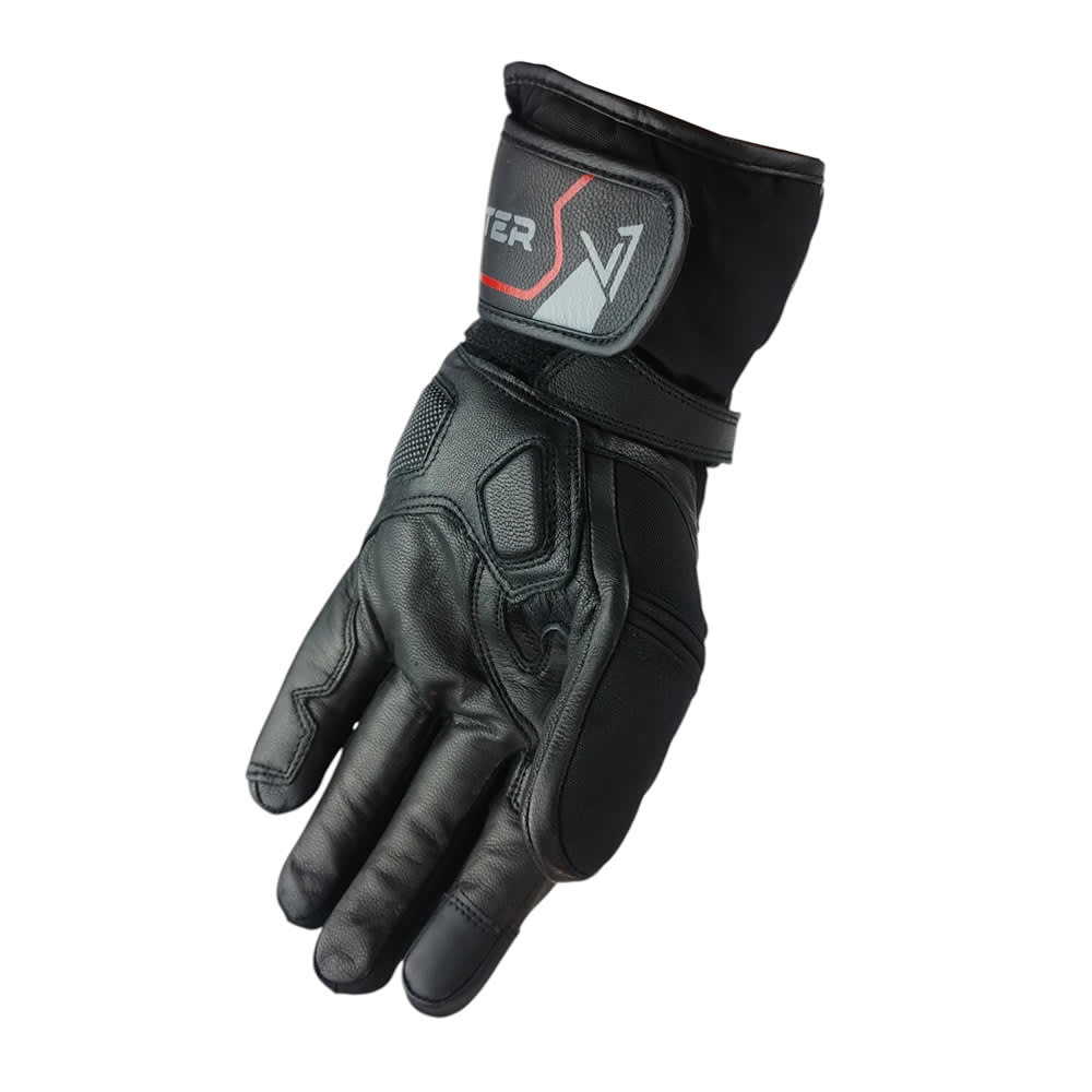GUANTES MOTO IMPERMEABLES SHELTER BELIZE WP NEGRO ROJO WATERPROOF2