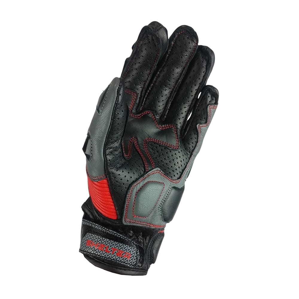 GUANTES MOTO SHELTER MATRIX NEGRO GRIS PROTECCIÓN Y VENTILACIÓN2