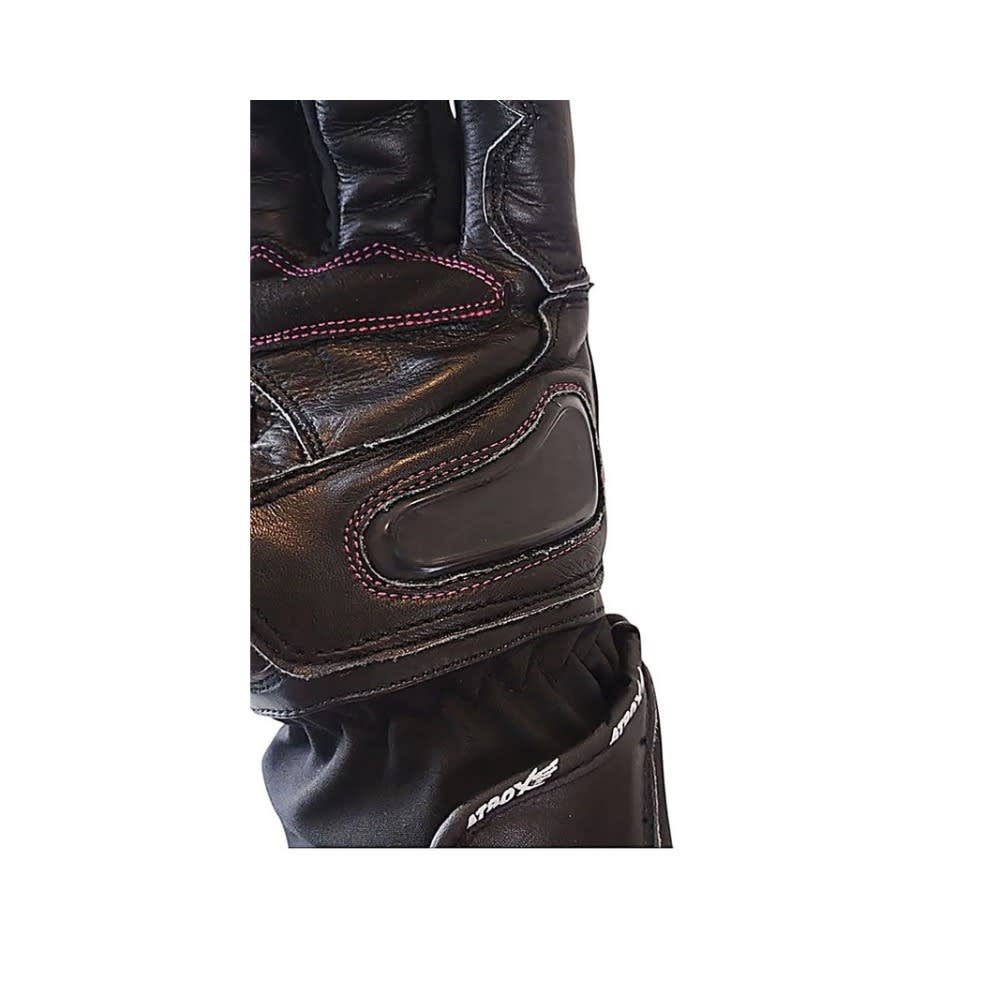 GUANTE ATROX MIG CUERO Y TEXTIL NEGRO ROSA5