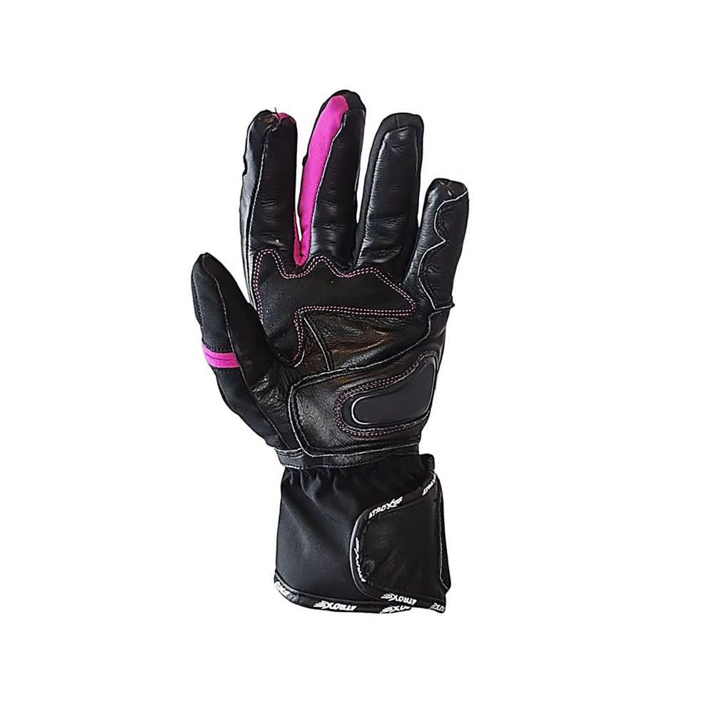 GUANTE ATROX MIG CUERO Y TEXTIL NEGRO ROSA3