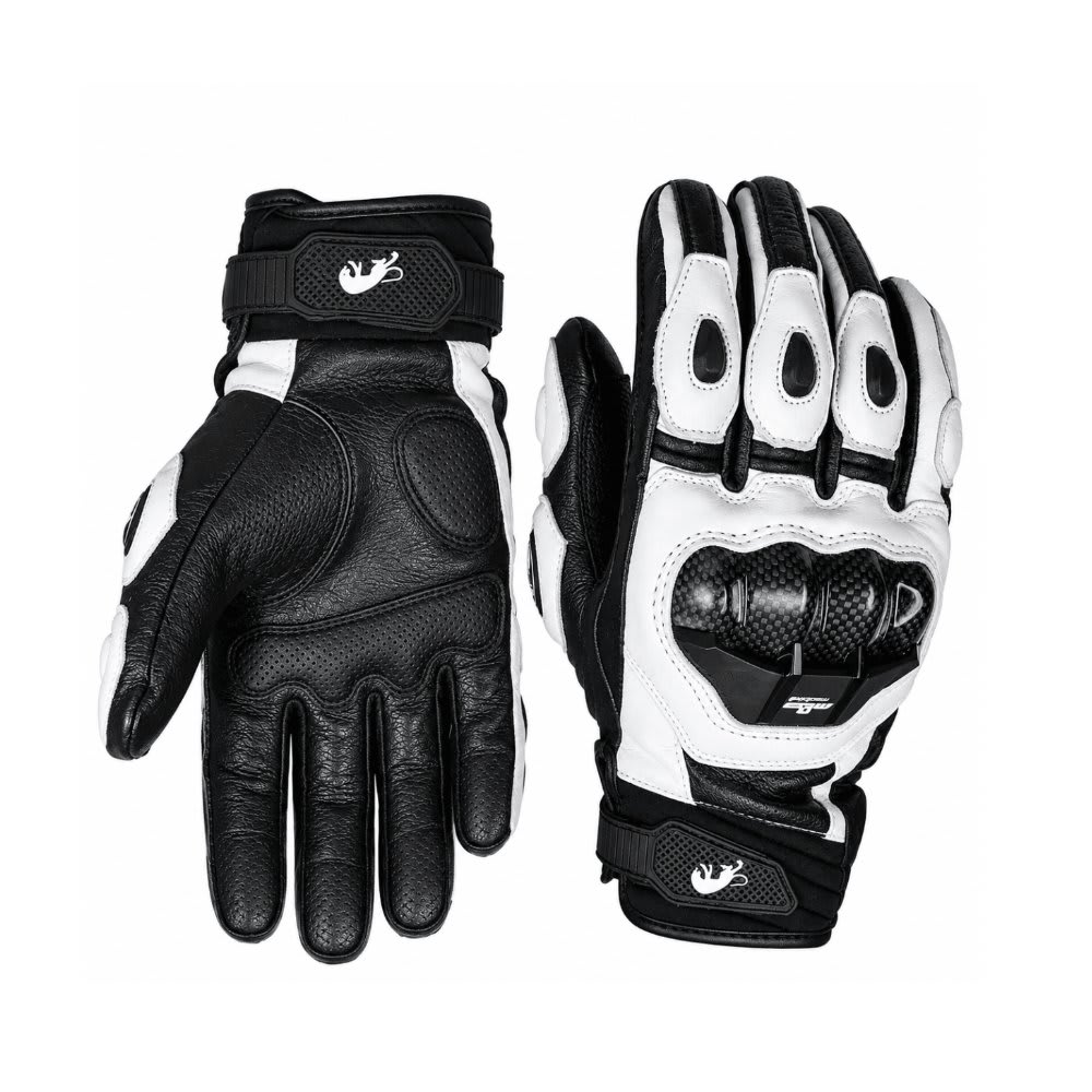 GUANTE MOTO FURYGAN CUERO BLANCO NEGRO2
