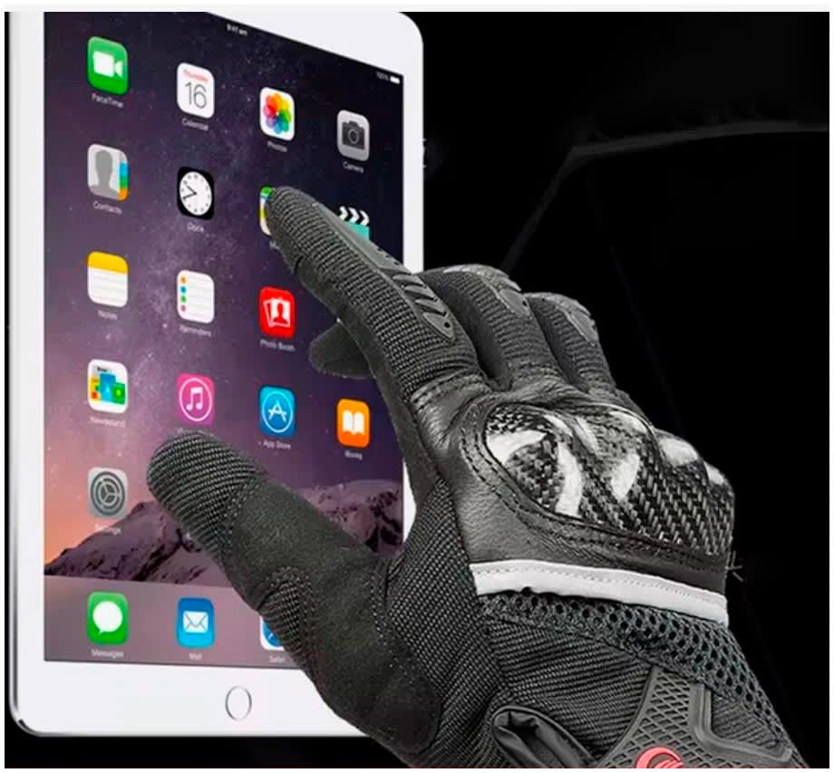 Guantes Pro-biker Verano Nudillo Fibra Carbono Negro4