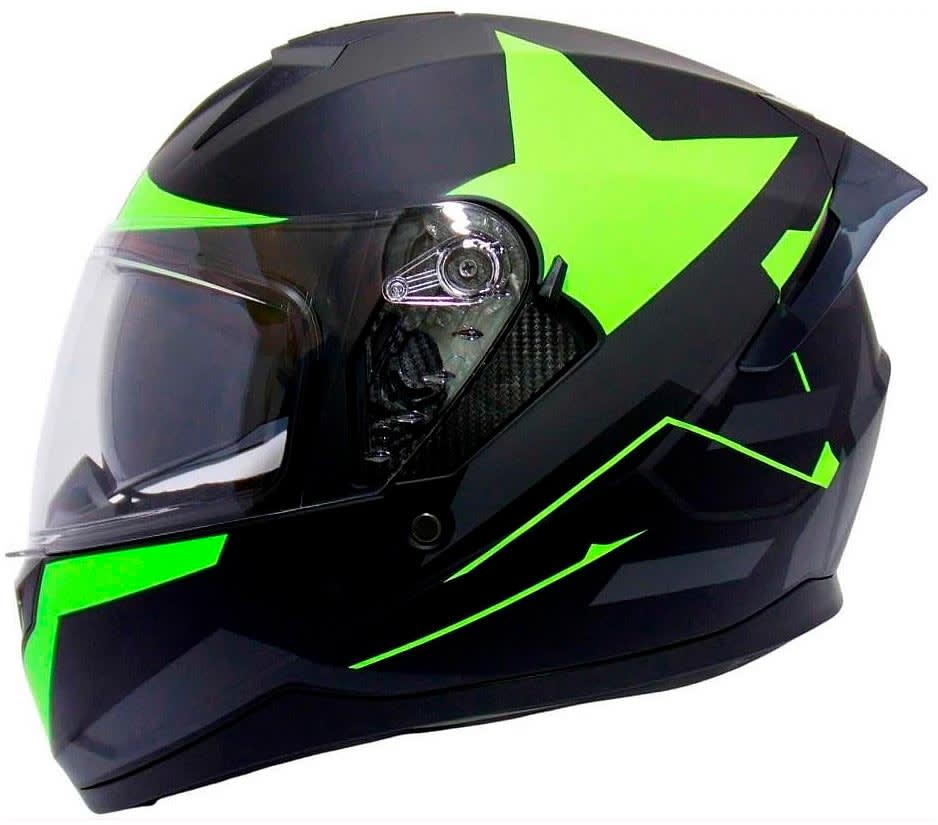 Casco Integral GHB M-67 Negro Amarillo1