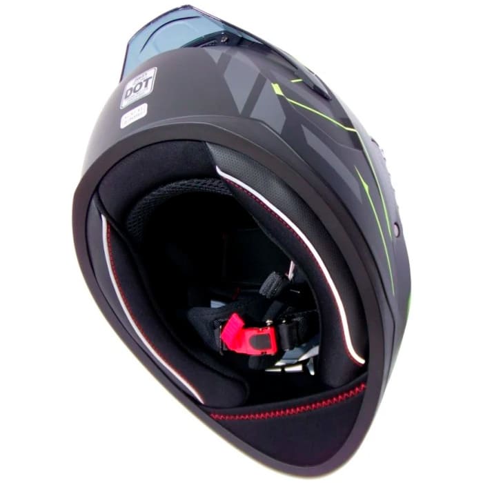 CASCO INTEGRAL GHB M-67 NEGRO ROJO MATE | RENDIMIENTO Y PROTECCIÓN EN CADA RUTA2