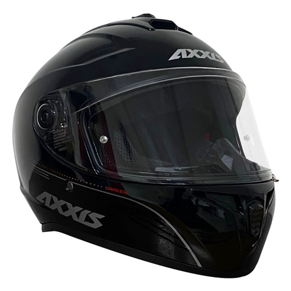 CASCO AXXIS FF112D DRAKEN S SOLID NEGRO BRILLANTE | CASCO INTEGRAL CERTIFICADO ECE 22.062